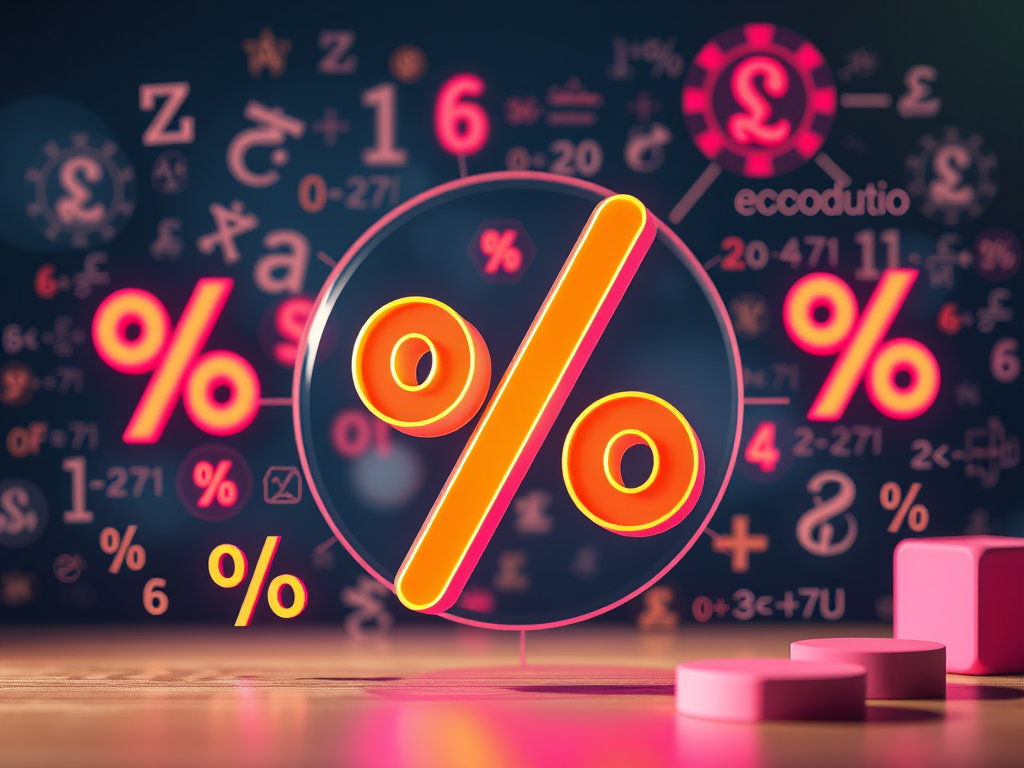 create percentaje logo and maths arouds